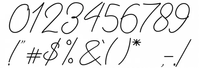 Sallytta Font OTHER CHARS