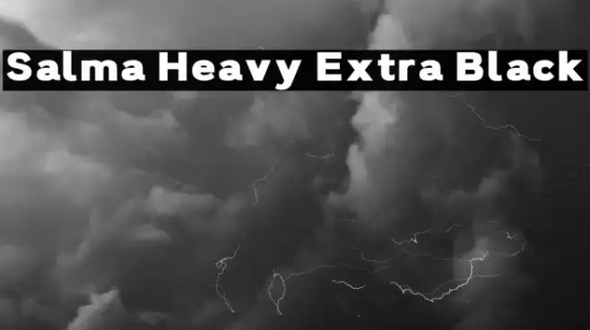 Salma Heavy Extra Black Font examples