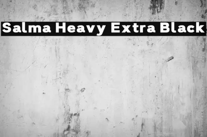 Salma Heavy Extra Black Font examples
