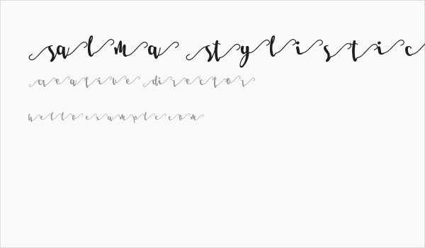 Salma Stylistic 3 Business Card