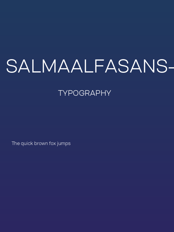 SalmaAlfasans-LightItalic Poster