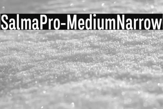 SalmaPro-MediumNarrow Font examples
