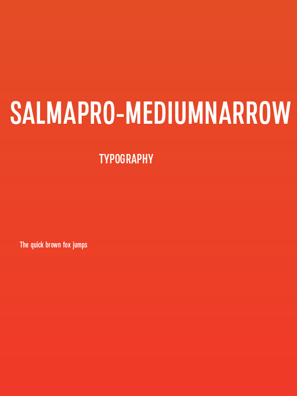 SalmaPro-MediumNarrow Poster