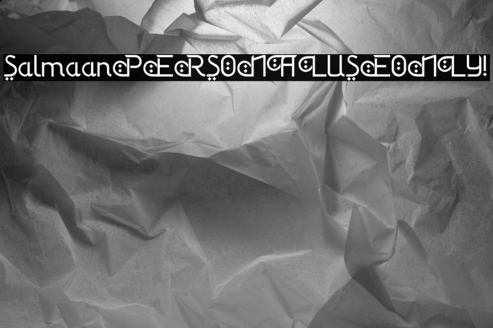 Salmaan PERSONAL USE ONLY! Example 1