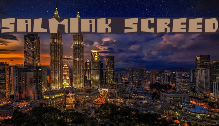 Salmiak Screwed Font examples