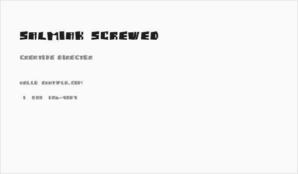 Salmiak Screwed Business Card