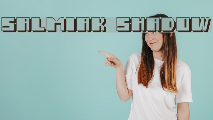 Salmiak Shadow Font examples