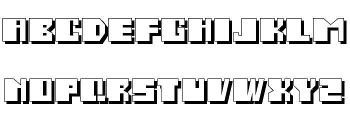 Salmiak Shadow Font LOWERCASE