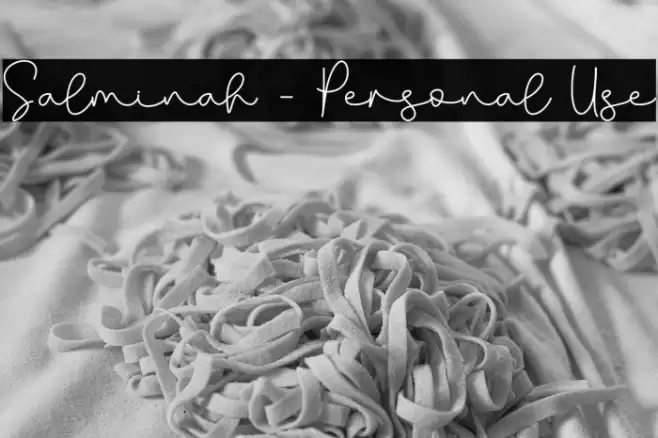 Salminah - Personal Use Font examples