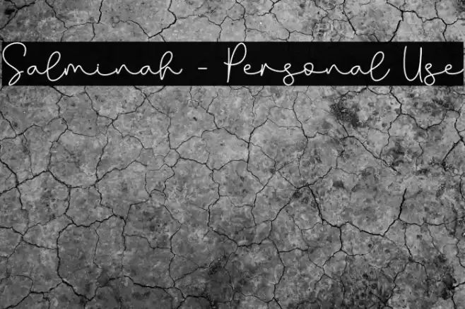 Salminah - Personal Use Font examples