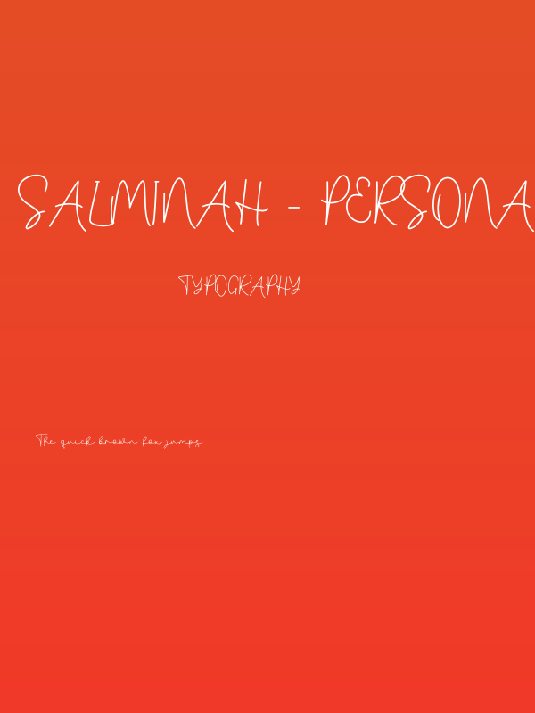 Salminah - Personal Use Poster