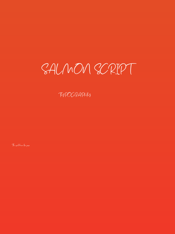 Salmon Script Poster