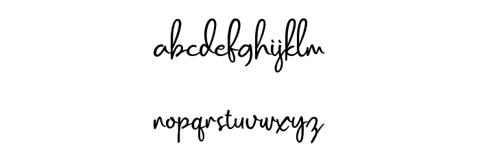 Salmon Script Font LOWERCASE