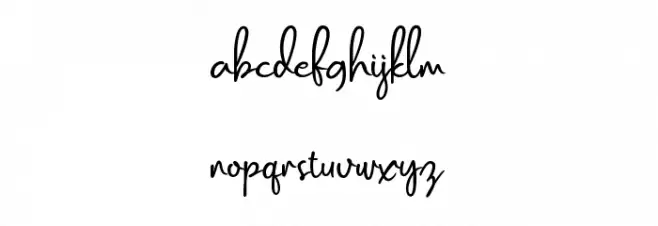 Salmon Script Schriftart Kleinbuchstaben