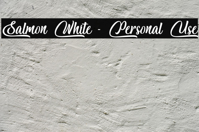 Salmon White - Personal Use Font examples