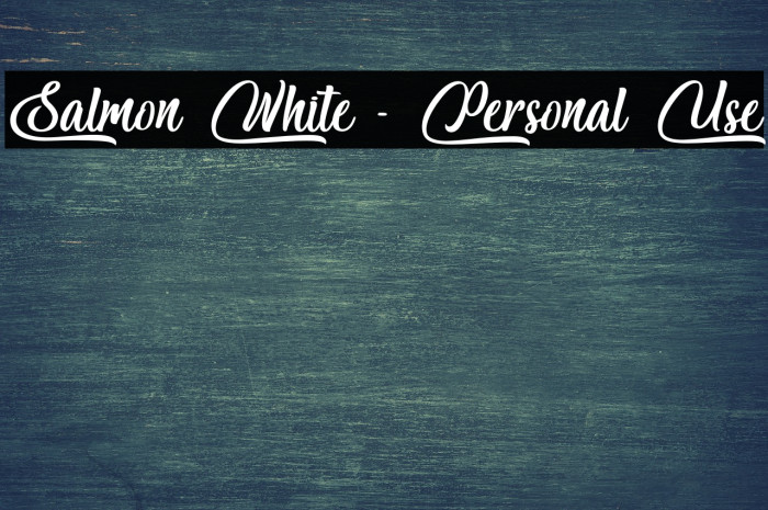 Salmon White - Personal Use Font examples