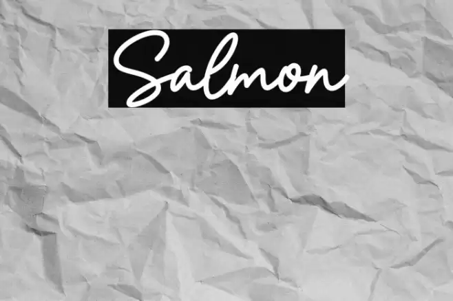 Salmon फ़ॉन्ट examples