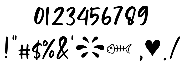 Salmonpie - Personal Use Font OTHER CHARS