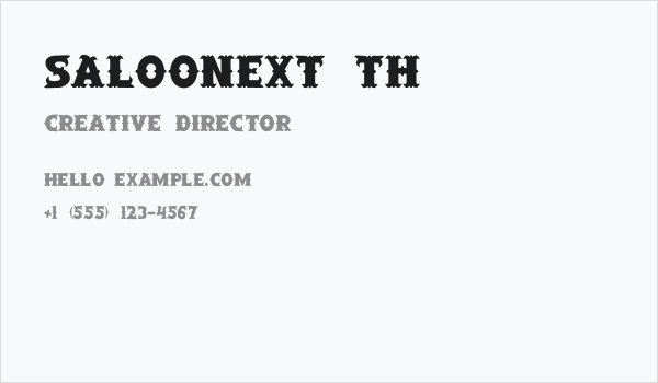 SaloonExt Th Business Card