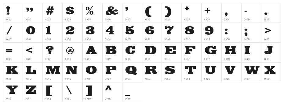 Saloon Character Map