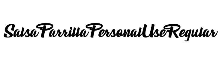 Salsa Parrilla Personal Use Regular  font caratteri gratis