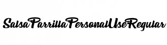 Salsa Parrilla Personal Use Regular  les polices de caractères gratuit tlcharger