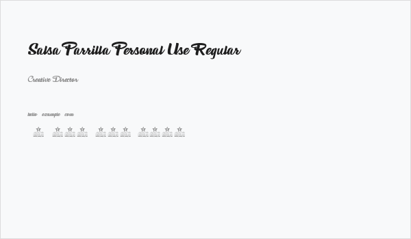 Salsa Parrilla Personal Use Regular Business Card