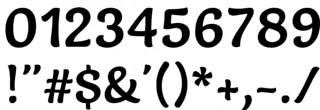 Salsa-Regular Font OTHER CHARS