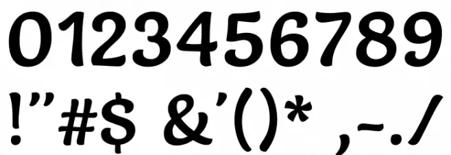 Salsa-Regular Font OTHER CHARS