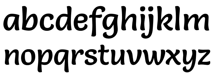 Salsa-Regular Font LOWERCASE