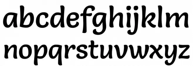 Salsa-Regular Font LOWERCASE