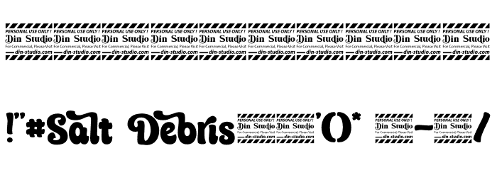 Salt Debris personal use Font OTHER CHARS