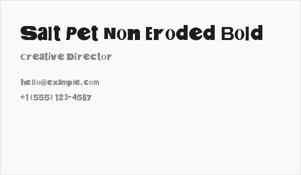 Salt Pet Non Eroded Bold Business Card