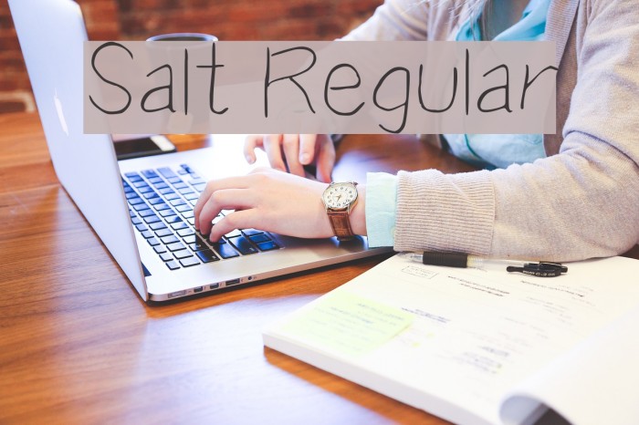 Salt Regular Font examples