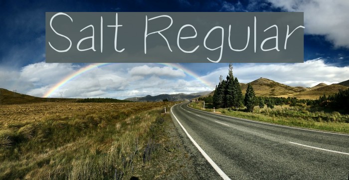 Salt Regular Font examples