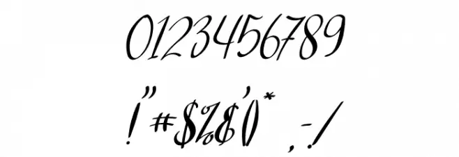 Salta Italic Font OTHER CHARS