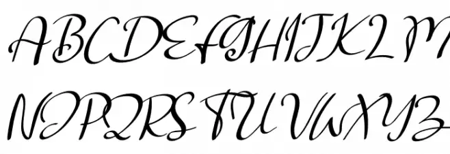 Salta Italic 字体 大写