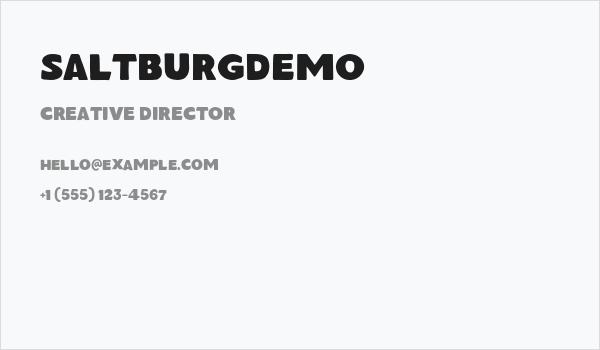 SaltburgDEMO Business Card