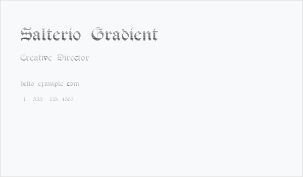 Salterio Gradient Business Card