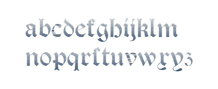 Salterio Gradient Lowercase