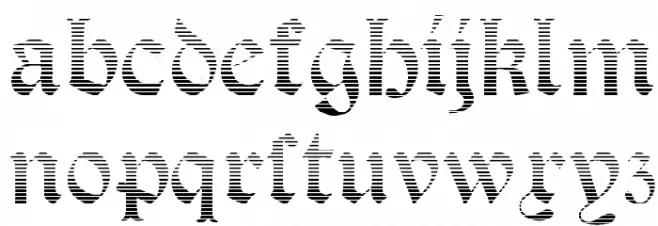 Salterio Gradient خط أحرف صغيرة