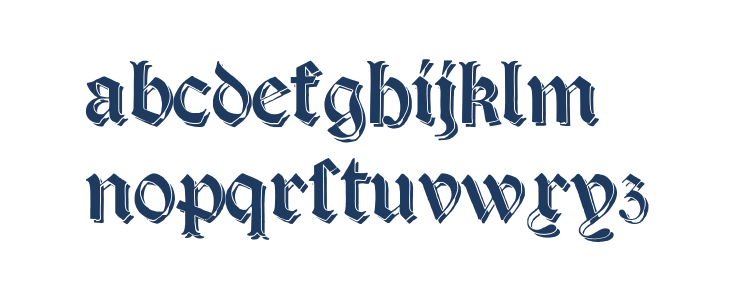 Salterio Shadow Lowercase