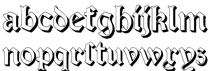 Salterio Three Font LOWERCASE