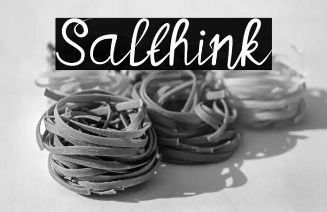 Salthink Font examples