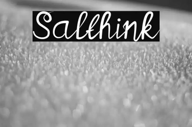 Salthink Font examples
