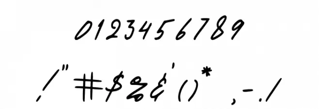 Salting Font OTHER CHARS