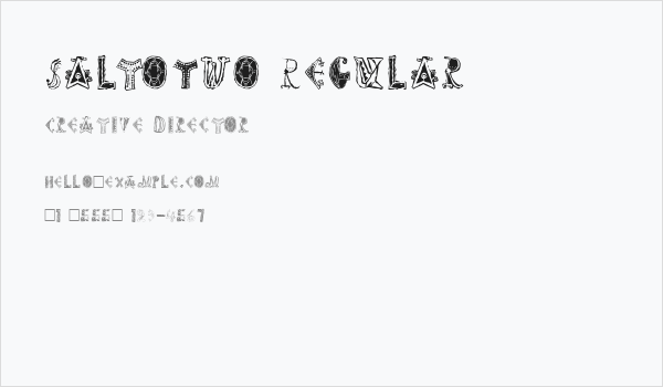 SaltoTwo Regular Business Card