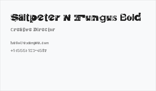 Saltpeter N Fungus Bold Business Card