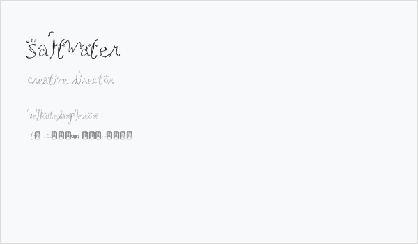 Saltwater Business Card