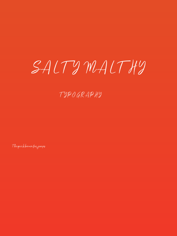 Salty Malthy Poster